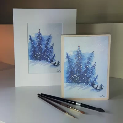 Silent Christmas on Wood